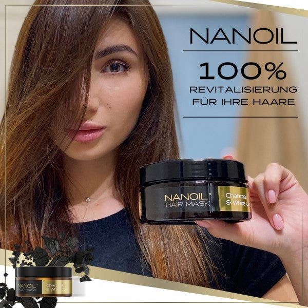 Nanoil Charcoal & White Clay Hair Mask 300 ml