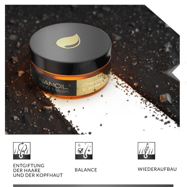 Nanoil Charcoal & White Clay Hair Mask 300 ml