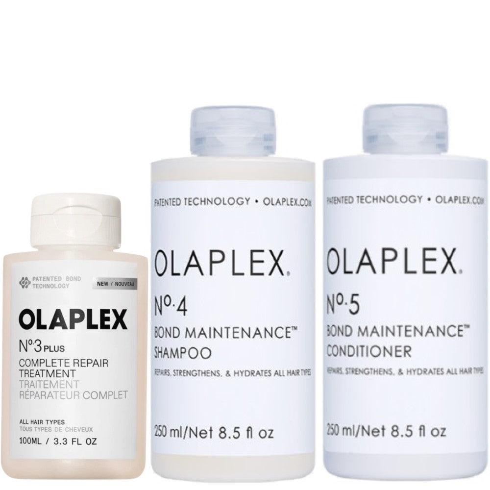 Olaplex Set - Hair Perfector No. 3 + Shampoo No. 4 + Conditioner No. 5 