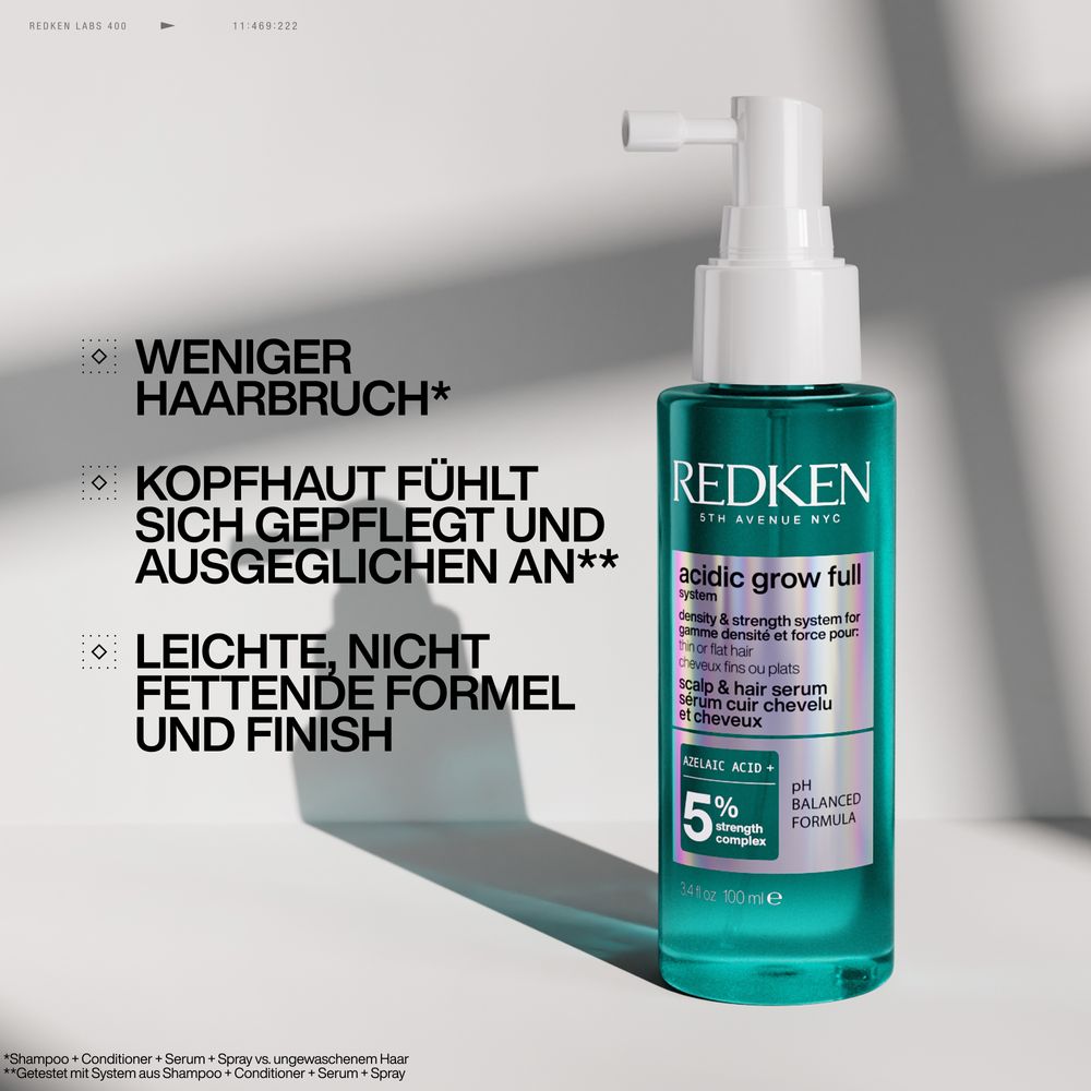 Redken Acidic Grow Full Holiday Set – Shampoo 300 ml + Conditioner 300 ml + Serum 100 ml