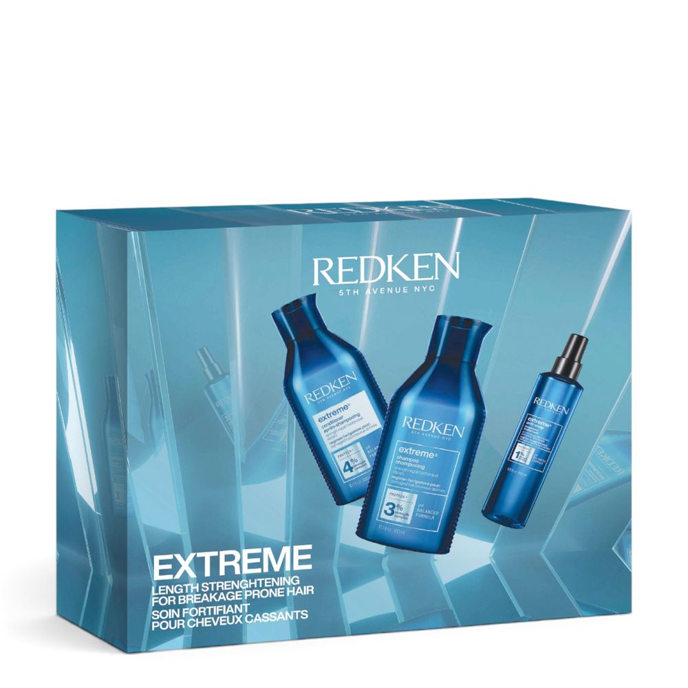 Redken Extreme Holiday Set – Shampoo 300 ml + Conditioner 300 ml + Anti-Snap 250 ml