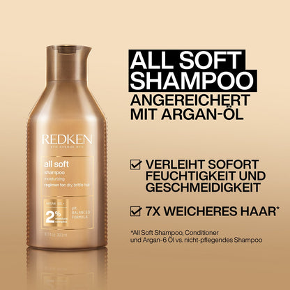 Redken All Soft XMAS Set - Shampoo 300 ml + Conditioner 300ml + Heavy Cream 250ml
