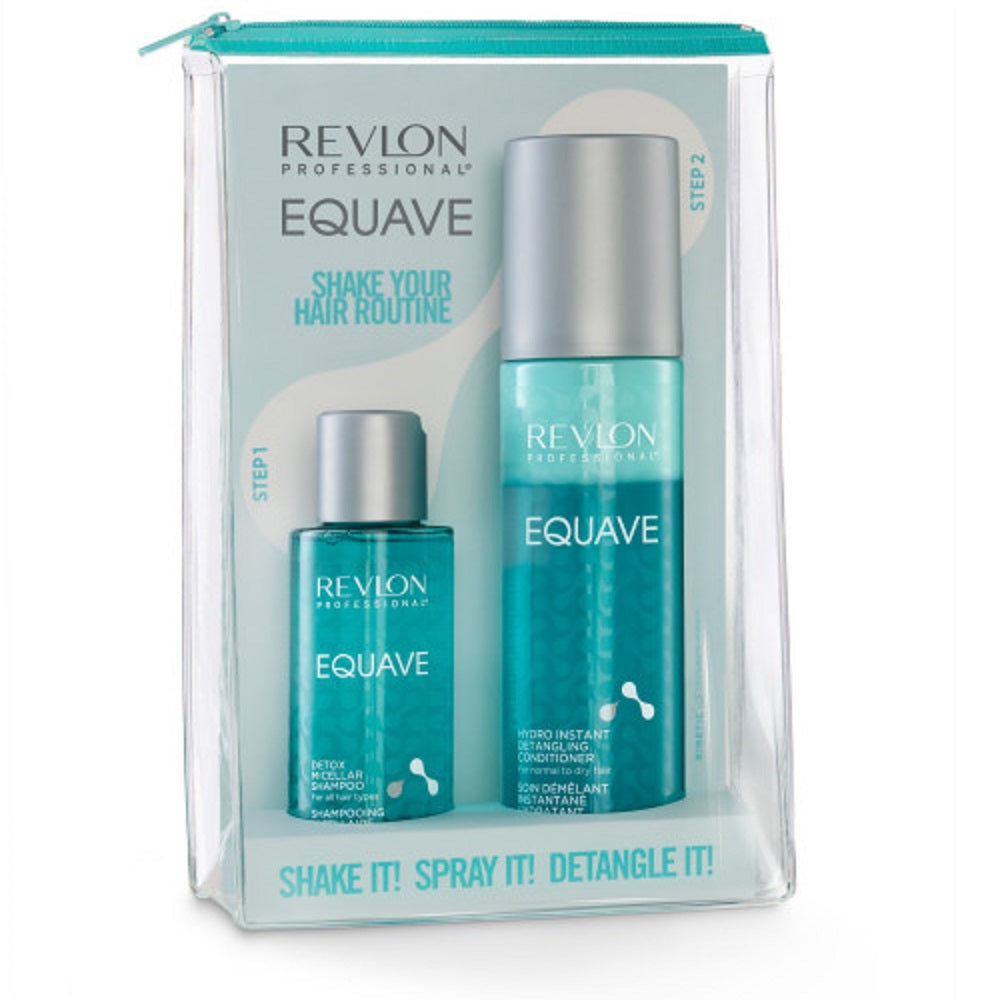 Revlon Equave Gift Set - Hydro Detangling Conditioner 200ml + Shampoo 100ml + free bag