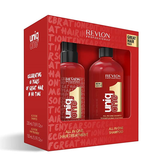 Revlon Uniq One DUO Pack Hair Treatment 150ml + All in One Shampoo 230ml