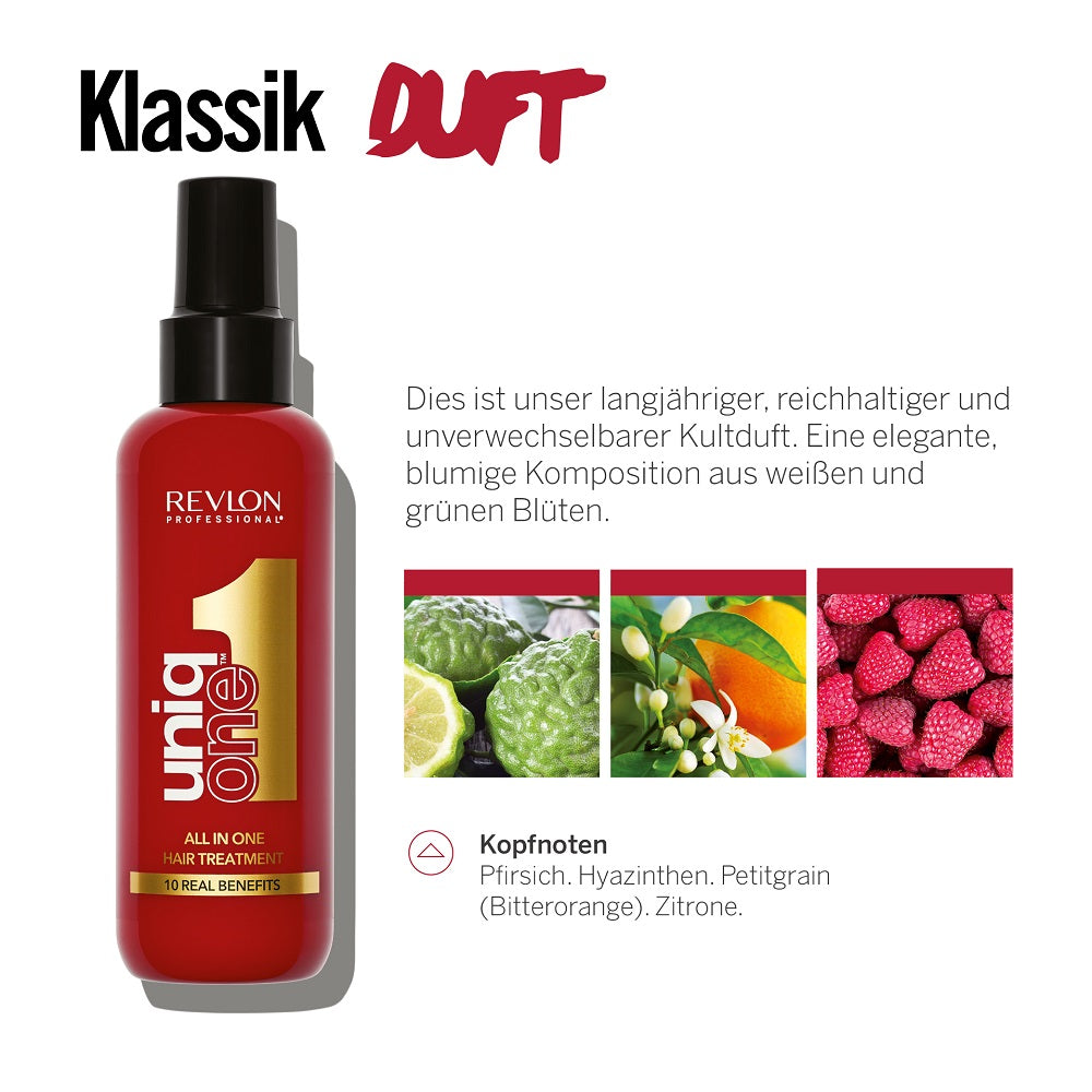 Revlon Uniq One Geschenkset – 2 × Hair Treatment 150 ml + Lippenstift Rot