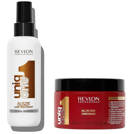 Revlon Uniq One Set All In One Coconut Hair Treatment 150ml + Hair Mask 300ml