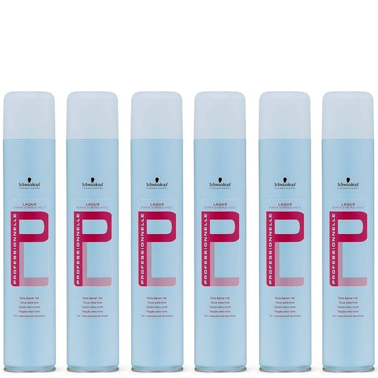 Schwarzkopf Professionnelle Laque Laque Tenue Super Forte 6 x 500 ml