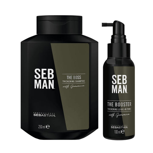 Sebastian SebMan Set - The Boss Thickening Shampoo 250 ml + The Booster Tonic 100 ml