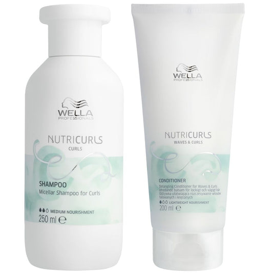 Wella Professionals Nutricurls Set - Shampoo 250 ml + Conditioner 200 ml - NEU