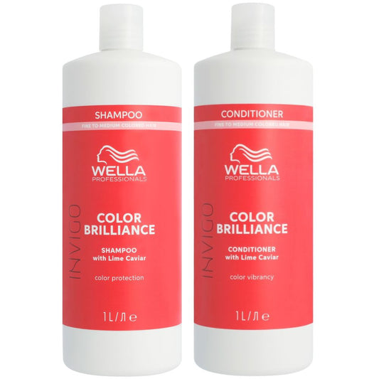 Wella Professionals Invigo Color Brilliance Fine Set - Shampoo 1000 ml + Conditioner 1000 ml - NEU