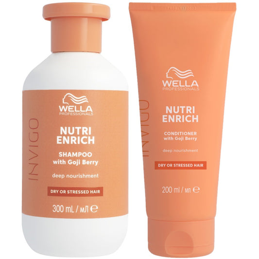 Wella Professionals Invigo Nutri-Enrich Deep Nourishing Set - Shampoo 300 ml + Conditioner 200 ml - NEW