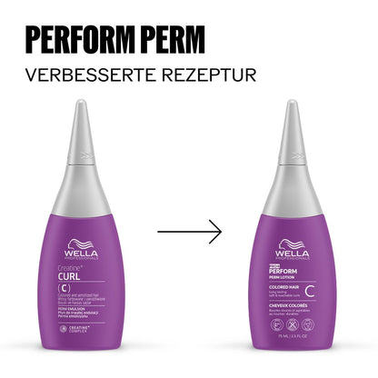 Wella Professionals Pro+ Perform Perm Lotion S 75 ml - für schwer formbares oder kräftiges Haar