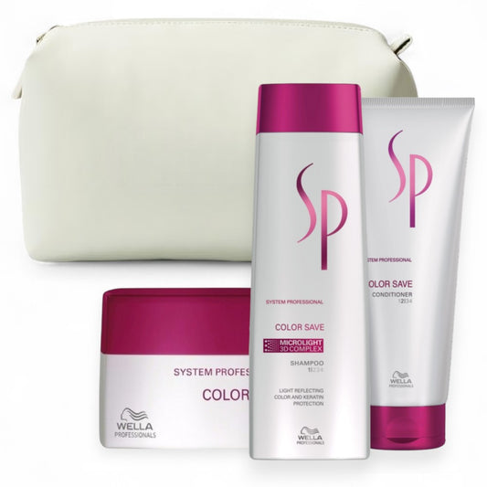Wella SP System Professional Color Save Geschenkset Shampoo 250ml + Conditioner 200ml + Mask 200ml + Kosmetikbeutel gratis