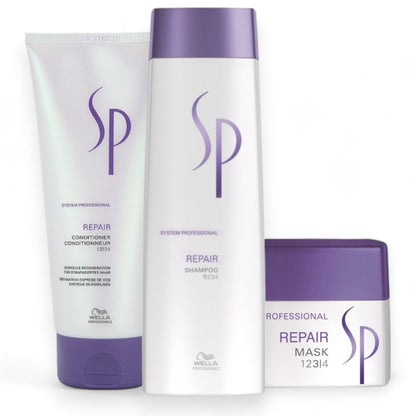 Wella SP System Professional Repair Set - Shampoo 250 ml + Conditioner 200 ml + Mask 200 ml
