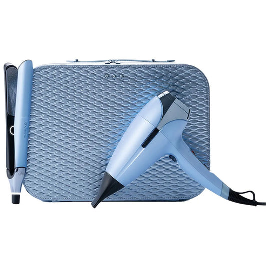 ghd chronos styler &amp; helios hairdryer Icy Blue gift set