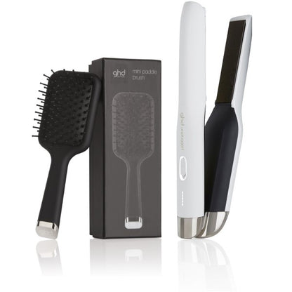 ghd unplugged Styler white + mini paddle brush free